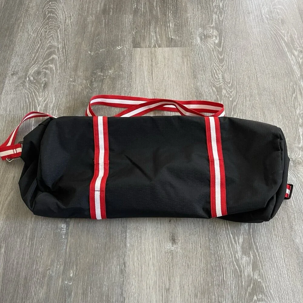Nike Heritage Basketball Duffel Travel Bag Throwback Flight Black Red White